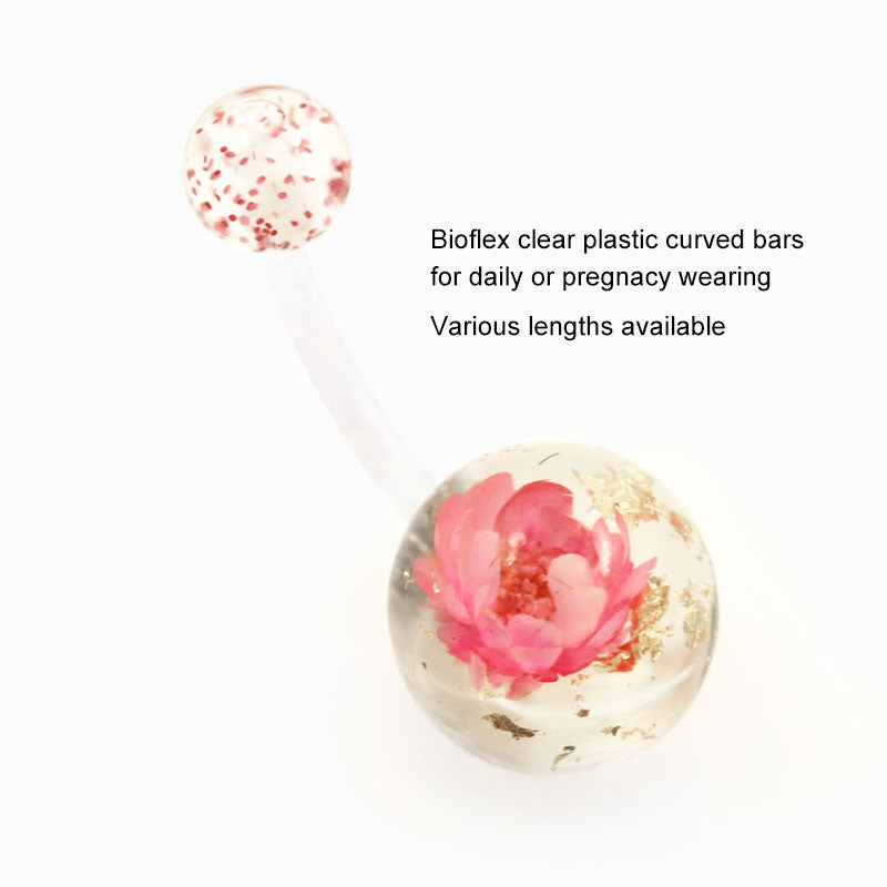 Belly Button Rings Flower - 14G