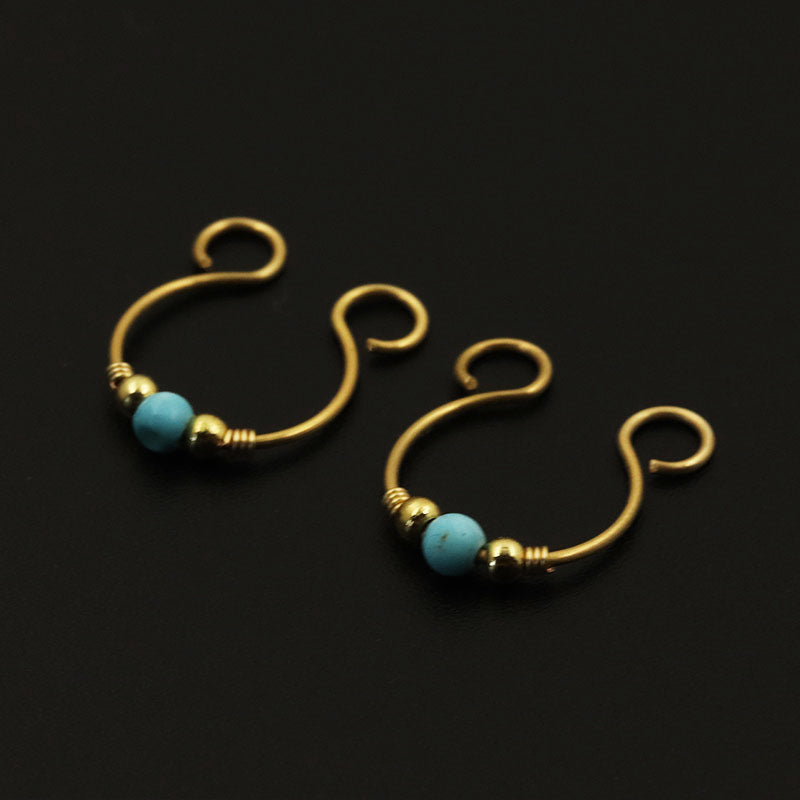 fake nipple piercing Turquoise