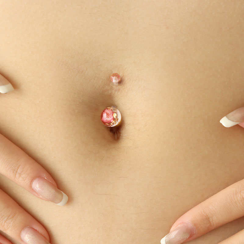 Belly Button Rings Flower - 14G