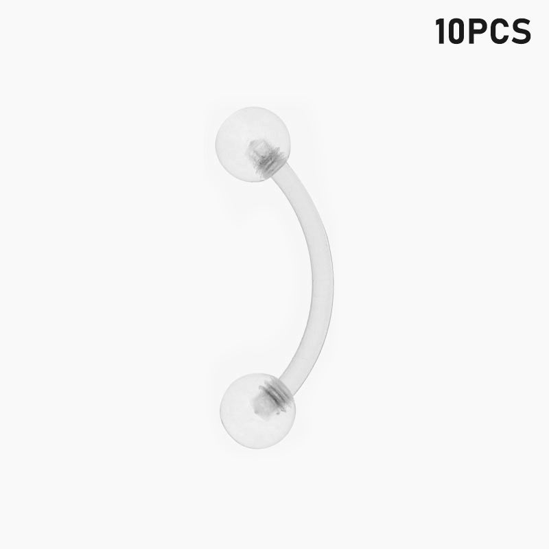 clear snake eye tongue rings