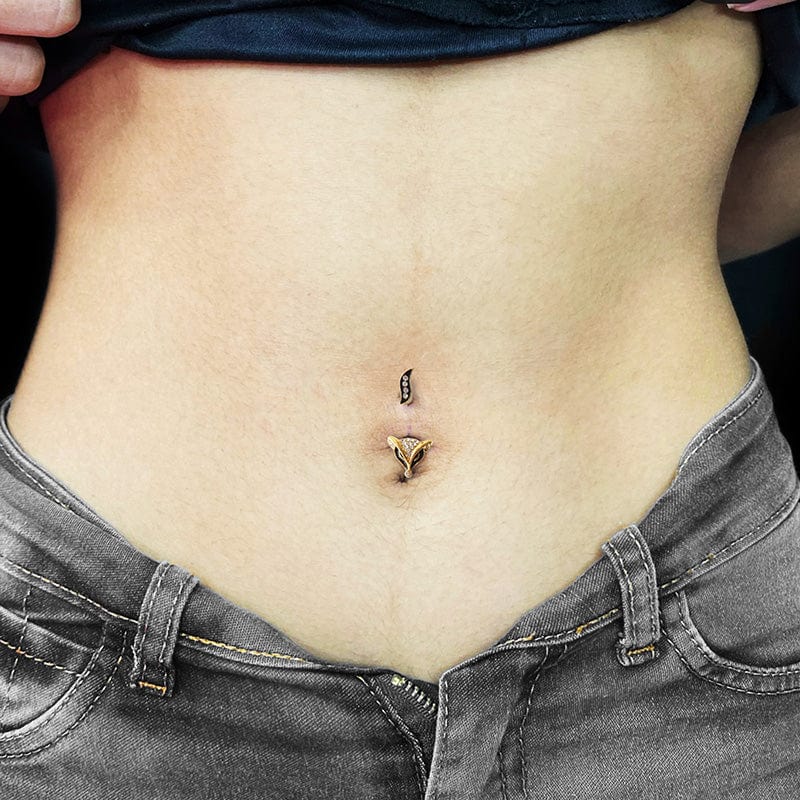 Fox Belly Button Ring