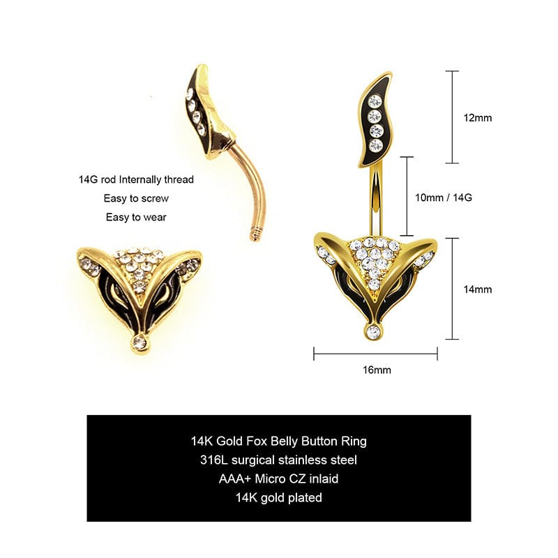 gold navel ring
