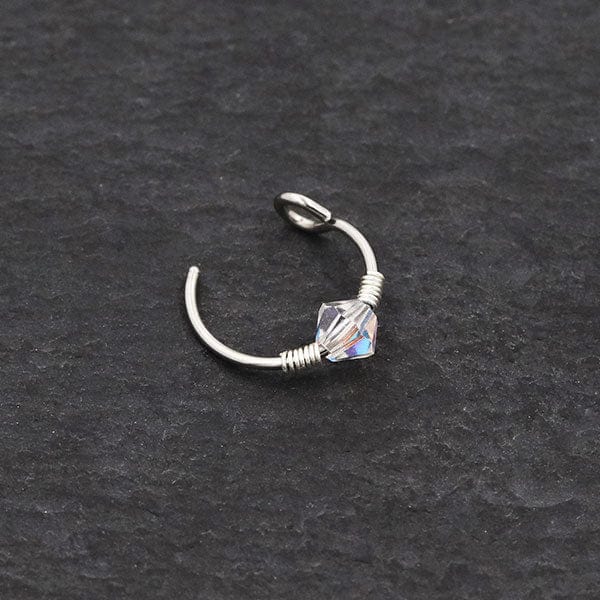 PiercingArt Non Piercing Crystal Nose Ring - 20G