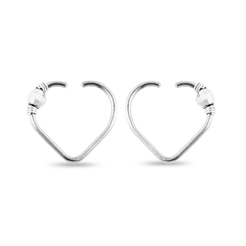 💖 Safe &amp; Stylish: Heart Shaped Nipple Hoops for Sensitive Skin
