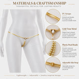 gold open crotch thong