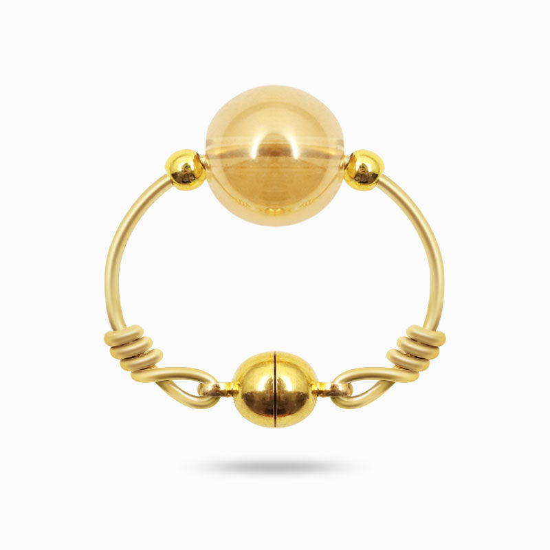 Gold Fake Clit Ring - Magnet