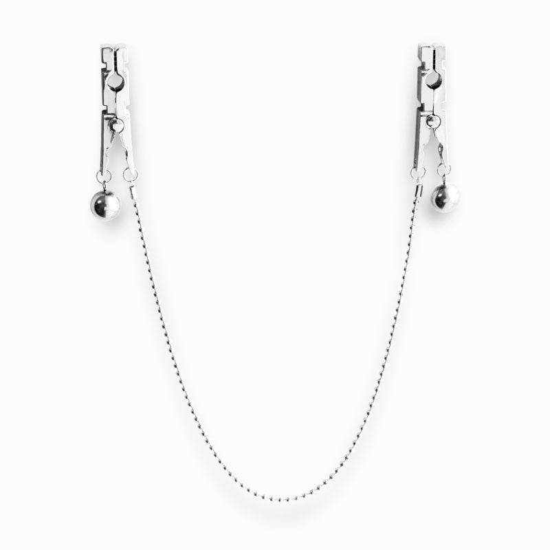 BDSM Nipple Clamps – Stainless Steel Clip with Chain or Single