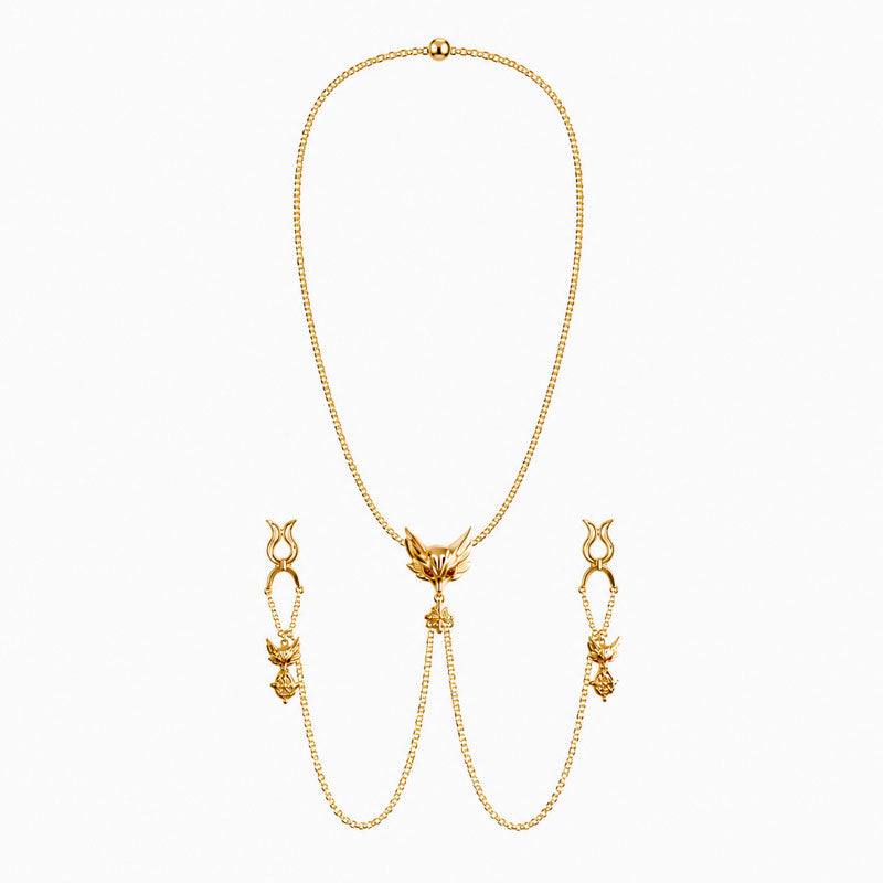 Gold Nipple Chain Necklace
