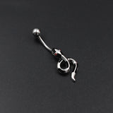 snake belly button ring