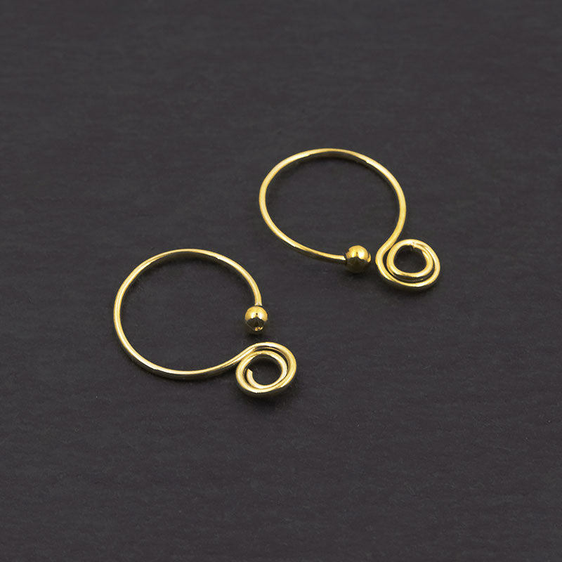 gold nipple hoops