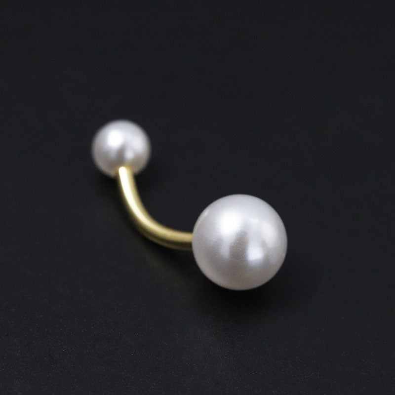 belly button rings pearl