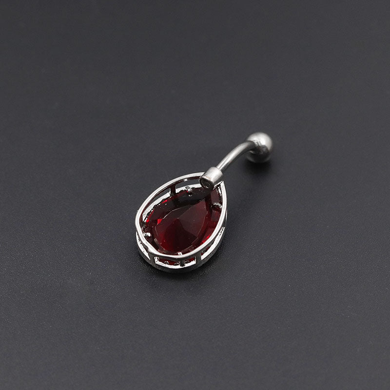 red gem belly jewelry