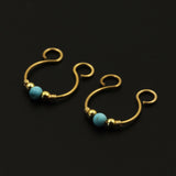 fake nipple piercing Turquoise