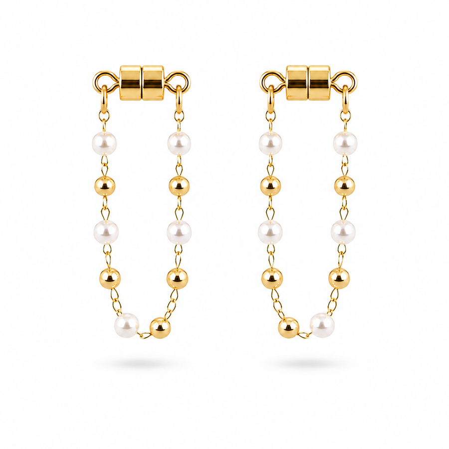 Magnetic Nipple Clips – Non Piercing with Pearl Chain