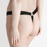 black strap thong