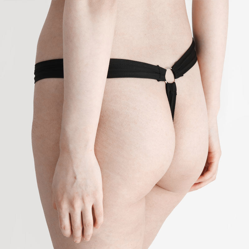 black strap thong