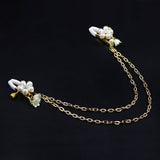 adjustable Gold pearl Nipple chains