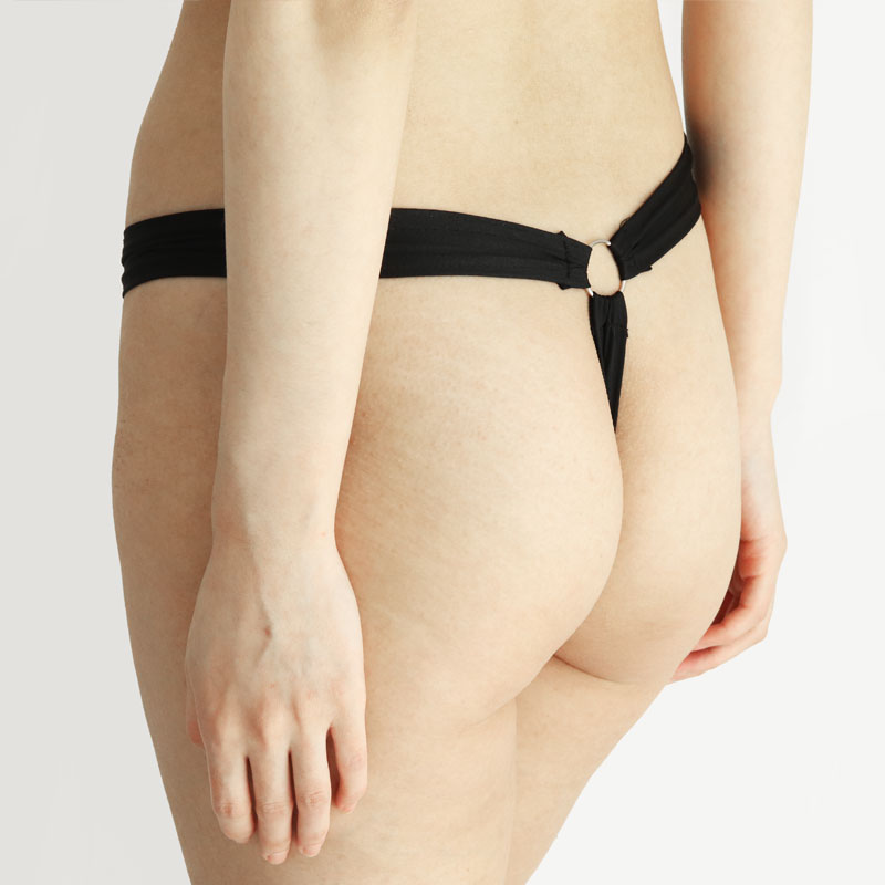 black strap thong
