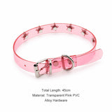 pink vinyl choker collar