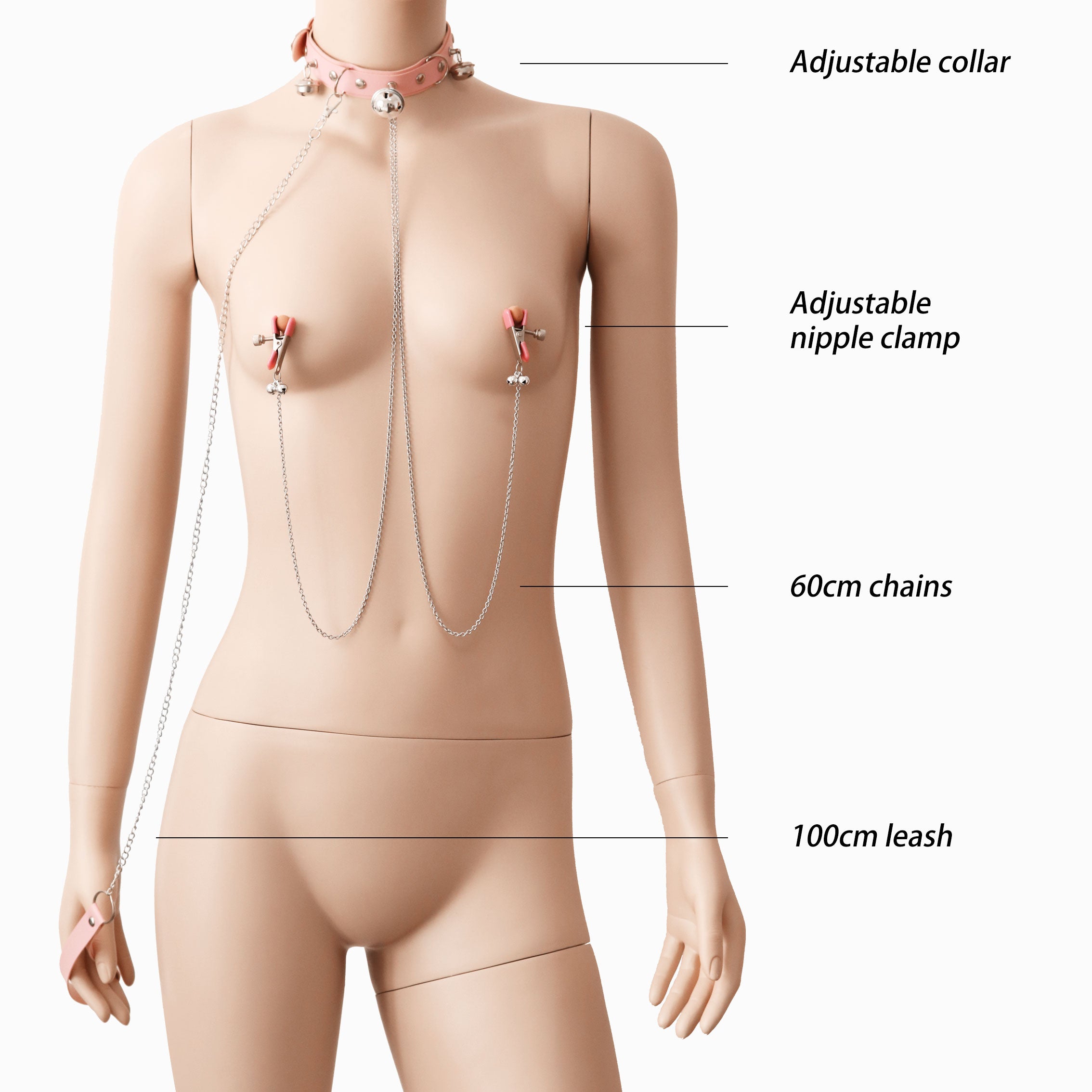 pink nipple clamp with collar