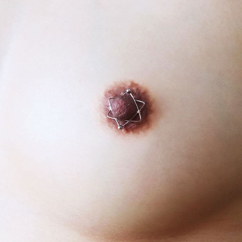 hexagon nipple jewelry