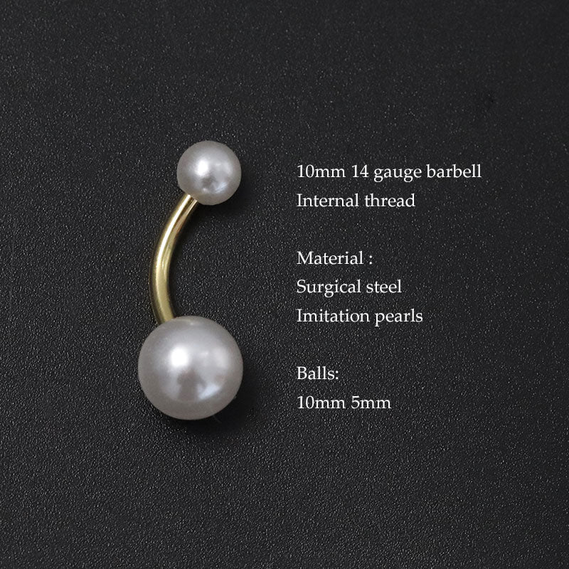 Internal thread belly button ring