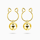 gold kitty nipple ring