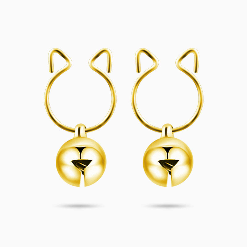 gold kitty nipple ring