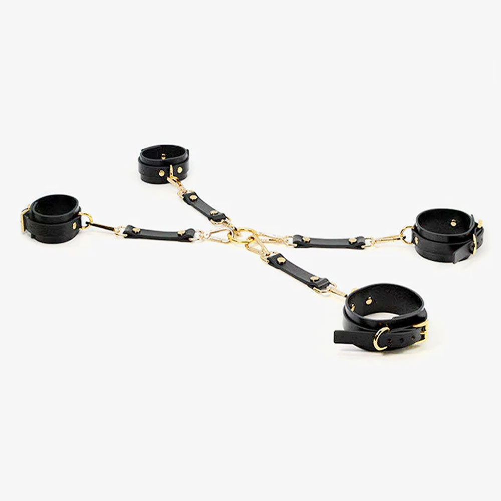 Leather Cuff Restraints – Faux Leather Wrist and Ankle Set