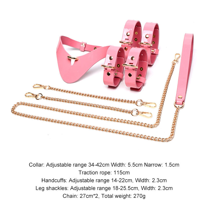 pink leather bondage set