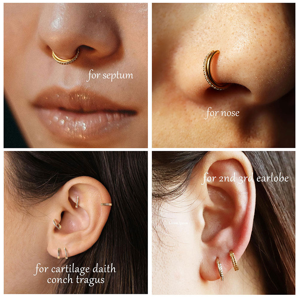 18g 8mm nose ring hoop