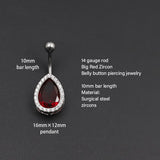 ruby navel ring