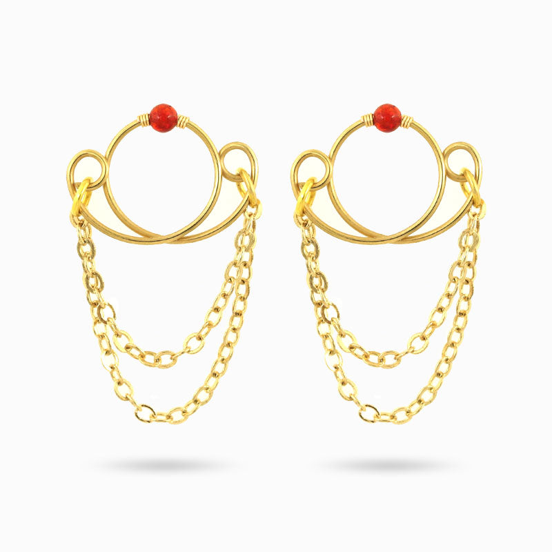 Bijoux de chaîne de piercing de mamelon - Anneaux de piercing de mamelon - Cerceaux de mamelon 18G