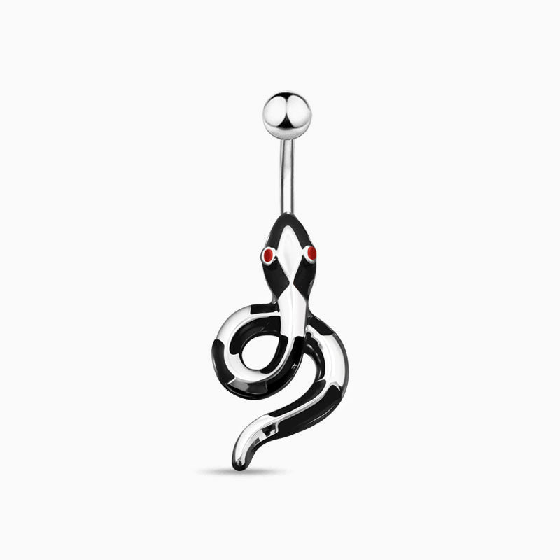 Snake Belly Button Ring - 14G Titanium
