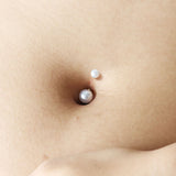 pearl navel ring