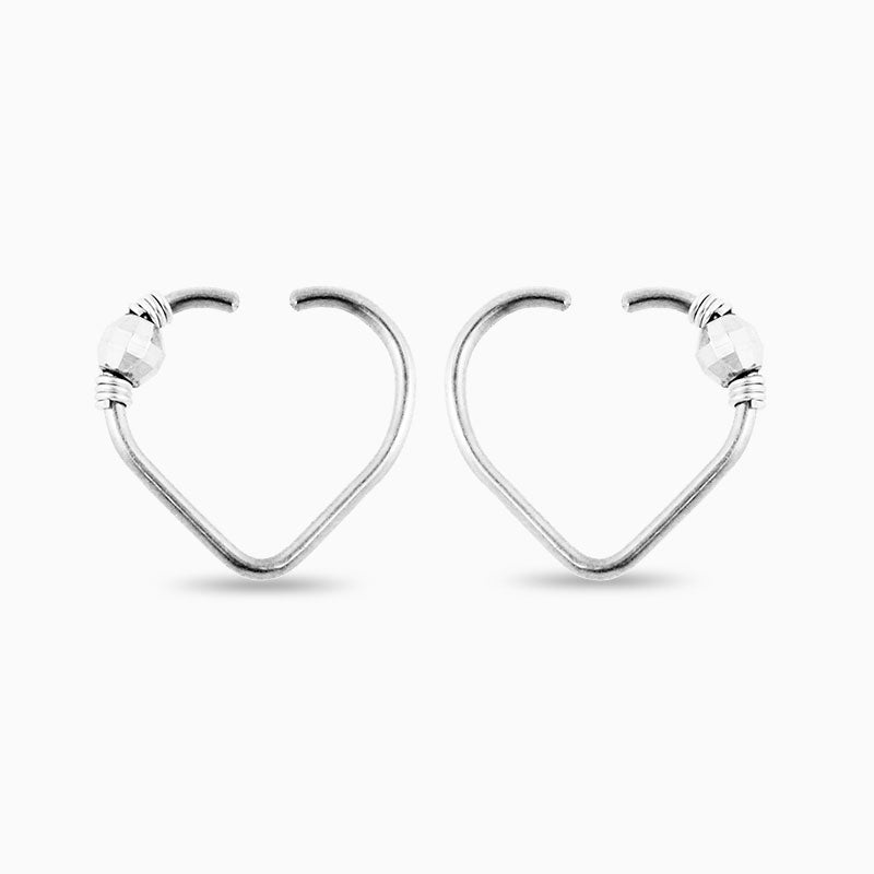Heart Shaped Nipple Rings (Pair)