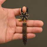 Black Flower  Clips