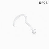 Clear Corkscrew Nose Ring