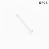 clear flat nose stud