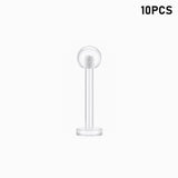 Clear Labret Piercing 10mm
