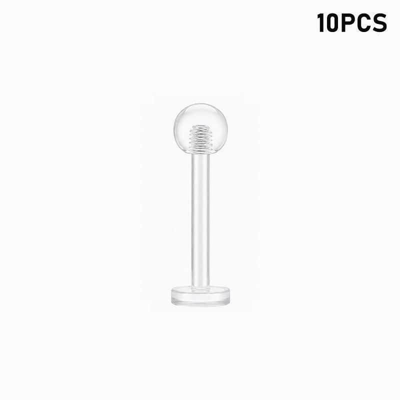 Clear Labret Piercing - 10mm 18G (10-500pcs)
