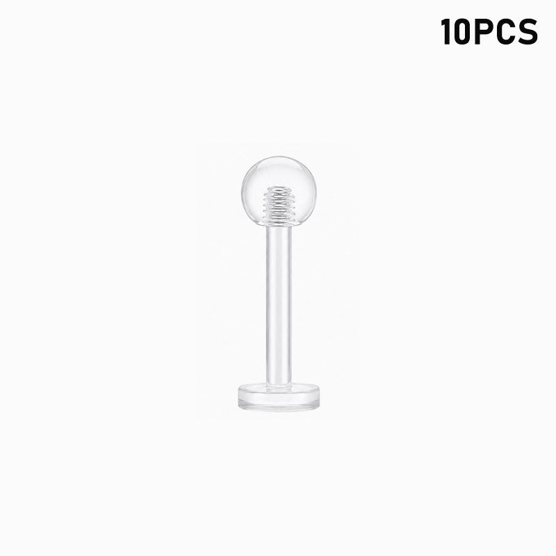 Clear Labret Piercing - 8mm 18G (10-500pcs)