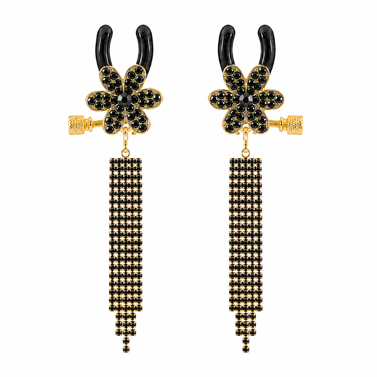 Flower Nipple Clamp – Adjustable with Sparkling Tassels