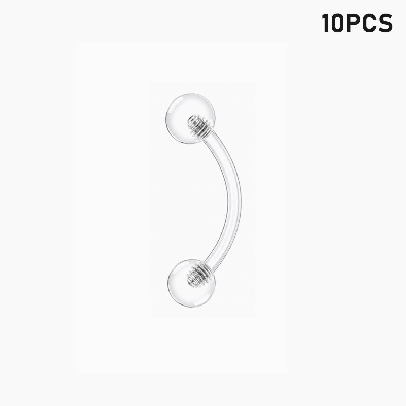 Clear Eyebrow Piercing - 14G 12mm (10-500pcs)