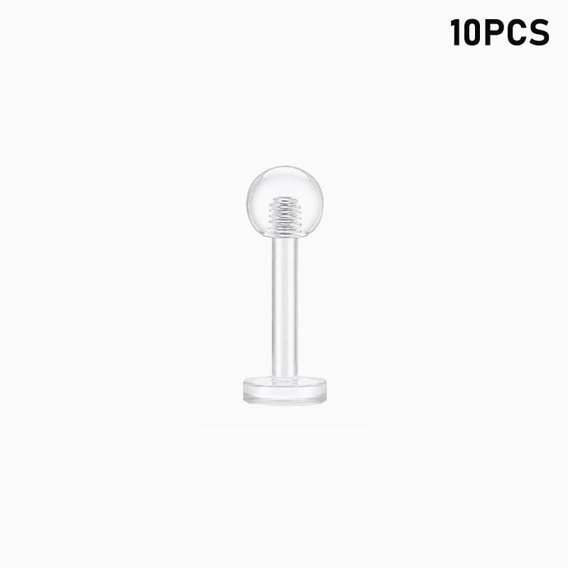 Clear Labret Piercing - 6mm 18G (10-500pcs)