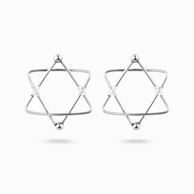 Star Nipple Rings - Handmade Hexagon