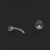 clear belly piercing