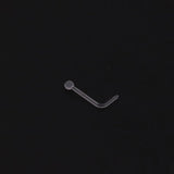 PiercingArt 穿刺饰品 Clear L Shaped Nose Ring - 20G