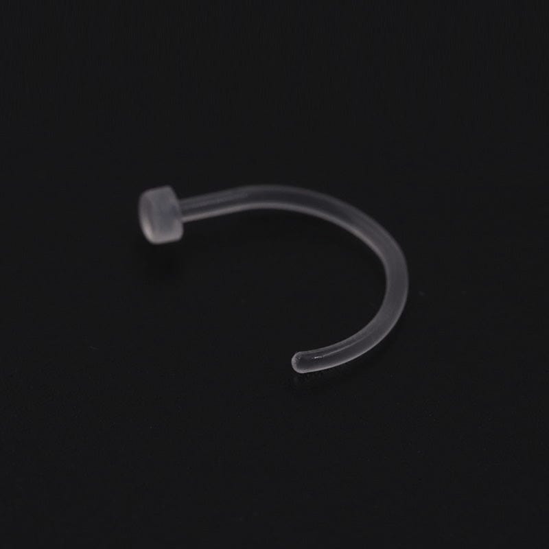 PiercingArt 穿刺饰品 Clear Nose Piercing Retainer - 20g J Shape