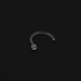 PiercingArt 穿刺饰品 Clear Nose Piercing Retainer - 20g J Shape